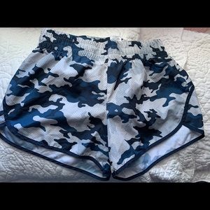 Blue/Gray camo athletic shorts